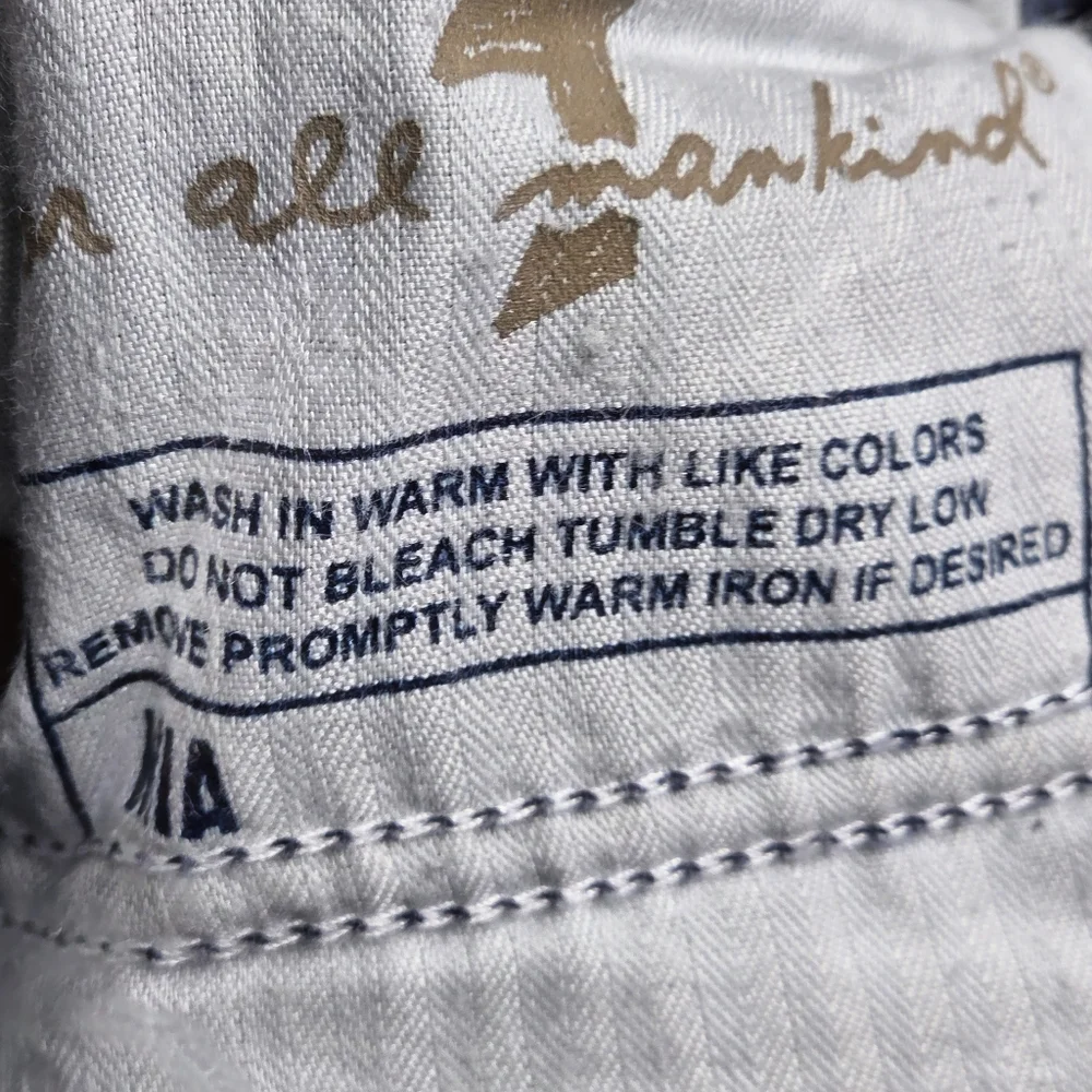 7 For All Mankind Blue Bootcut Cotton Denim Jeans Studded Back Pockets Size 28